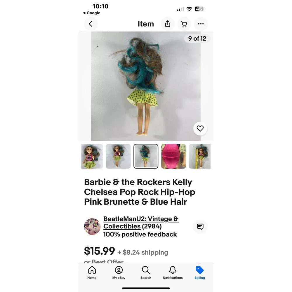 Barbie & the Rockers Kelly‎ Chelsea Pop Rock Hip-Hop Pink Brunette & Blue Hair